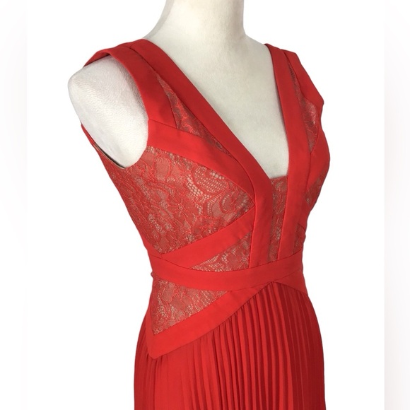 BCBG MAXAZRIA x REVOLVE Bright Poppy Pleated Maxi Dress Size 0 - Picture 9 of 12